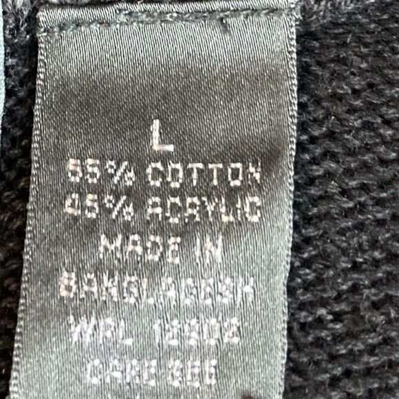 Oscar de la Renta Men's Cotton Blend Dark Grey Pullover/Sweater Size L - Picture 6 of 7